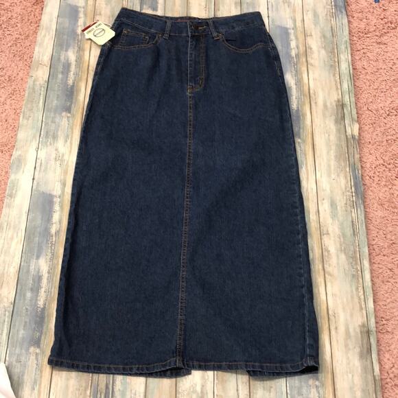 Long Denim Jeans Skirt 8 - Picture 3 of 7